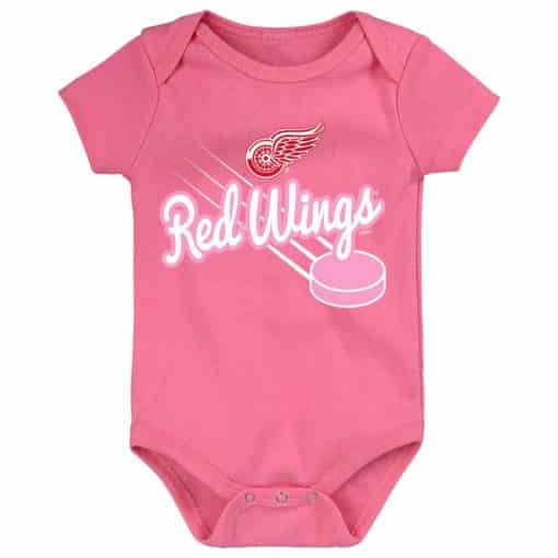 Detroit Red Wings Baby Girls Pink Onesie Creeper