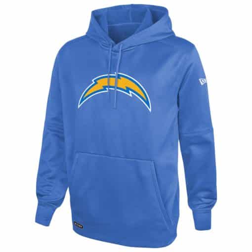 Los Angeles Chargers Men's New Era Blue Raz Stadium Logo Pullover Hoodie