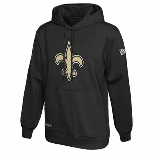 New Orleans Saints Men's New Era Stadium Black Pullover Hoodie