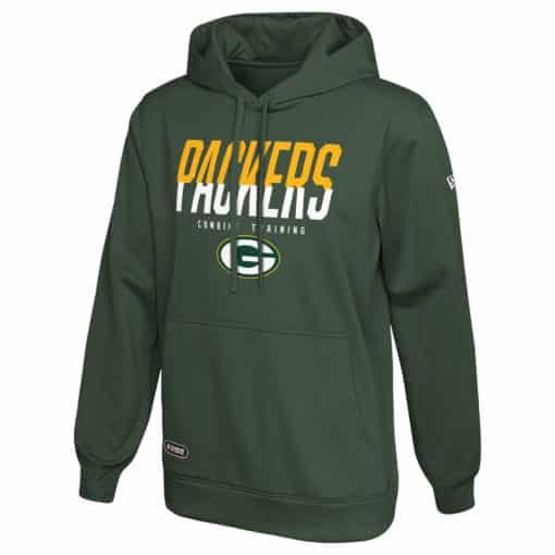 Green Bay Packers Men's New Era Dark Green Big Stage Pullover Hoodie