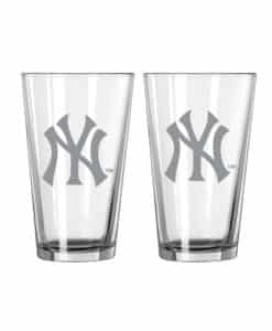 New York Yankees Frost Design Pint Glass Set