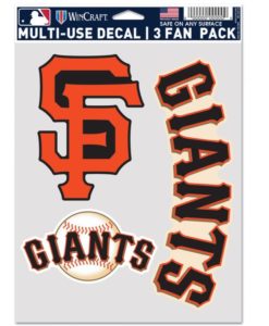 San Francisco Giants Decal Multi Use Fan 3 Pack