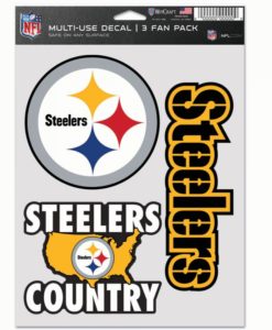 Pittsburgh Steelers Decal Multi Use Fan 3 Pack