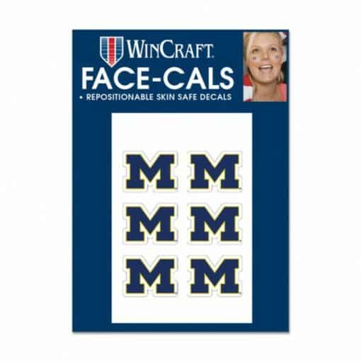 Michigan Wolverines Temporary Tattoo Face Cals