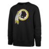 Washington Football Classic Men's 47 Brand Black Crew Long Sleeve Pullover