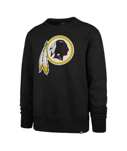 Washington Football Classic Men's 47 Brand Black Crew Long Sleeve Pullover