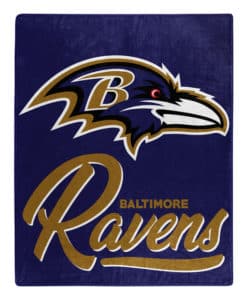 Baltimore Ravens 50"x60" Signature Design Raschel Throw Blanket