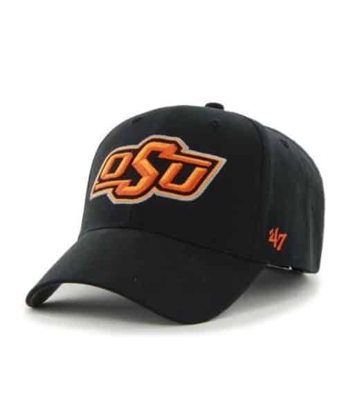 Oklahoma State Cowboys YOUTH 47 Brand Black MVP Adjustable Hat