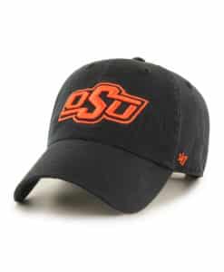 Oklahoma State Cowboys 47 Brand Black Clean Up Adjustable Hat