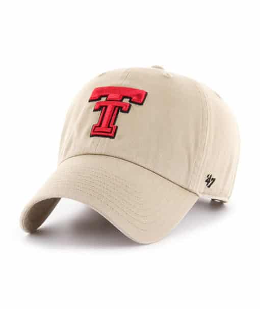 Texas Tech Red Raiders 47 Brand Khaki Clean Up Adjustable Hat