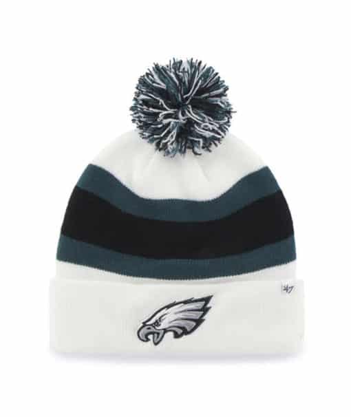 Philadelphia Eagles 47 Brand White Breakaway Cuff Knit Hat