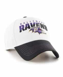 Baltimore Ravens 47 Brand Script White MVP Adjustable Hat