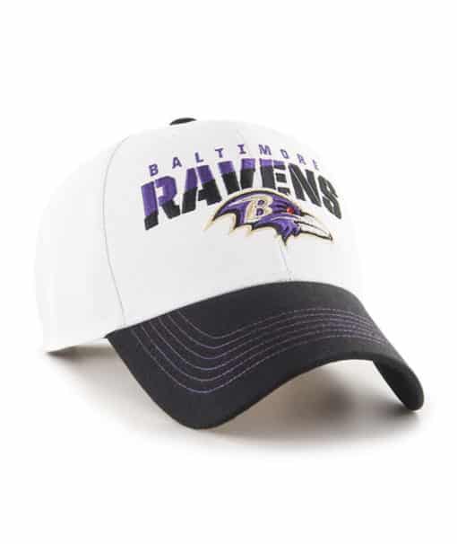 Baltimore Ravens 47 Brand Script White MVP Adjustable Hat