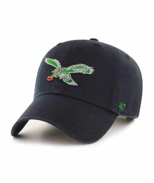 Philadelphia Eagles 47 Brand Classic Black Clean Up Adjustable Hat