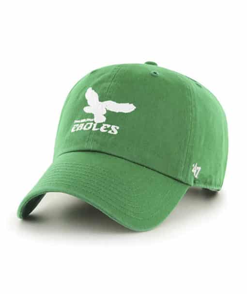 Philadelphia Eagles 47 Brand Classic White Green Clean Up Adjustable Hat
