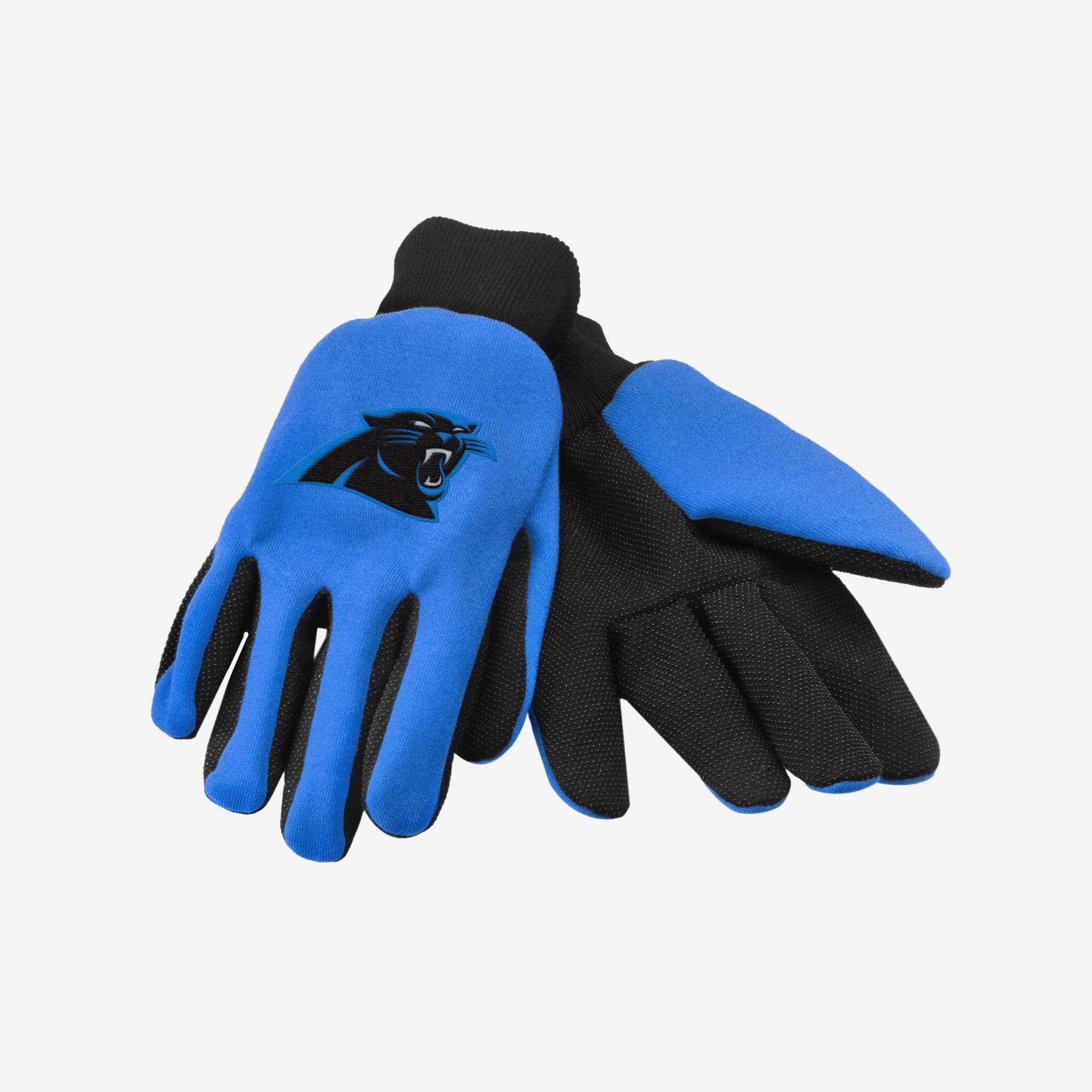 Carolina Panthers Two Tone Gloves - Adult Size - Detroit Game Gear
