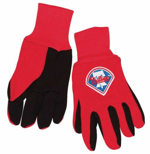 Philadelphia Phillies Red Two Tone Gloves - Adult Size