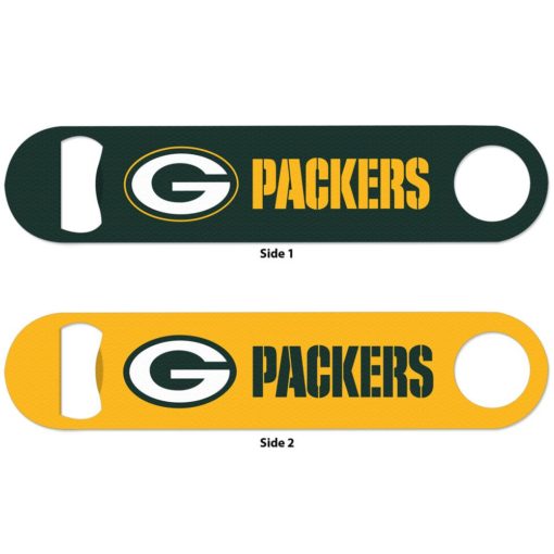 Green Bay Packers Green Yellow Metal Bottle Opener 2-Sided