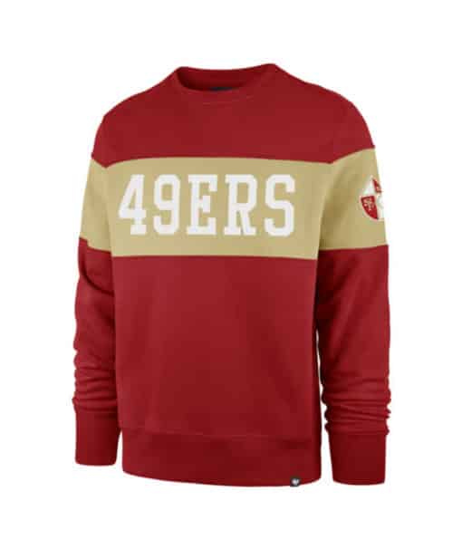 San Francisco 49ers Men's 47 Brand Classic Red Crew Pullover Sweatshirt