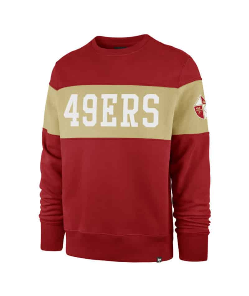 San Francisco 49ers Men's 47 Brand Classic Red Crew Pullover Sweatshirt - XXL