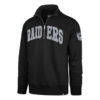 Las Vegas Raiders Men's 47 Brand Black Striker 1/4 Zip Pullover