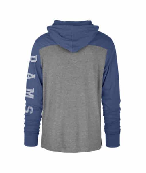 Los Angeles Rams Men's 47 Brand Gray Long Sleeve Pullover Hoodie T-Shirt Tee - Image 2