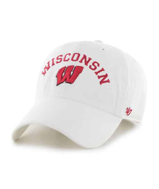 Wisconsin Badgers 47 Brand Arch White Clean Up Adjustable Hat