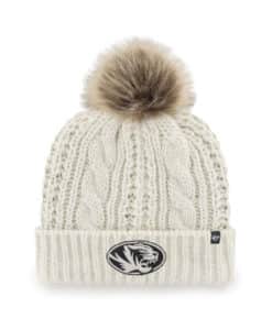 Missouri Tigers Women's 47 Brand White Cream Meeko Cuff Knit Hat