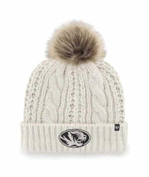 Missouri Tigers Women's 47 Brand White Cream Meeko Cuff Knit Hat