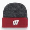 Wisconsin Badgers 47 Brand Black Red Brain Freeze Cuff Knit Hat