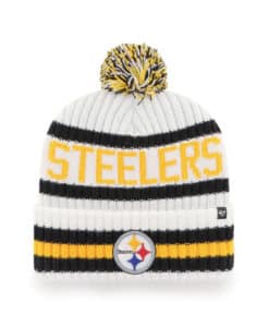 Pittsburgh Steelers 47 Brand White Bering Cuff Knit Hat