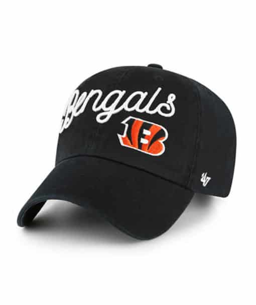 Cincinnati Bengals Women's 47 Brand Millie Black Clean Up Adjustable Hat - Image 2