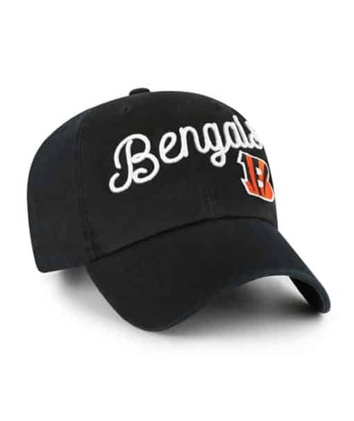 Cincinnati Bengals Women's 47 Brand Millie Black Clean Up Adjustable Hat