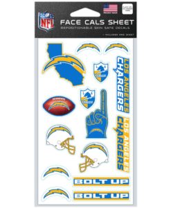 Los Angeles Chargers Face Cals 4" x 7"
