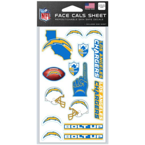 Los Angeles Chargers Face Cals 4" x 7"