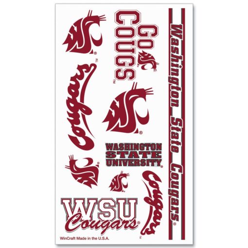 Washington State Cougars Temporary Tattoos