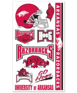 Arkansas Razorbacks Hogs Temporary Tattoos