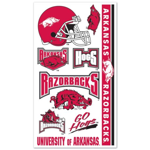 Arkansas Razorbacks Hogs Temporary Tattoos