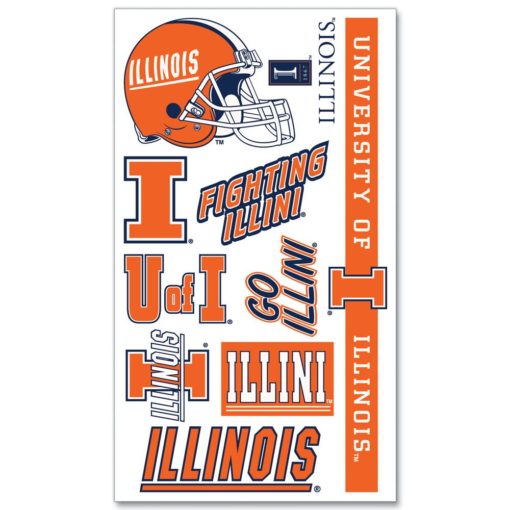 Illinois Fighting Illini Temporary Tattoos