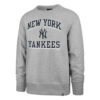 New York Yankees Men's 47 Brand Gray Crew Pullover Sweatshirt