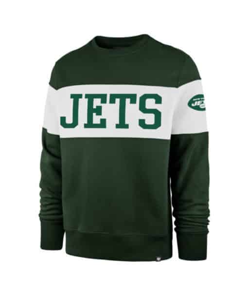 New York Jets Men's 47 Brand Eden Green Crew Long Sleeve Sweatshirt