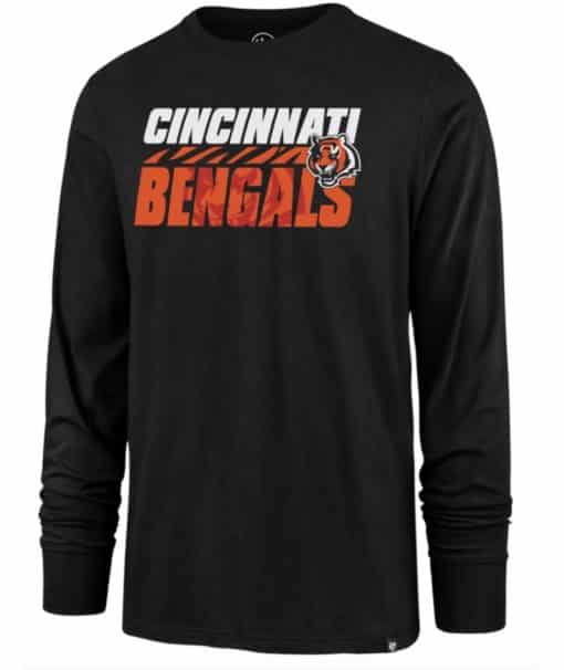 Cincinnati Bengals Men's 47 Brand Black Rival Long Sleeve Shirt