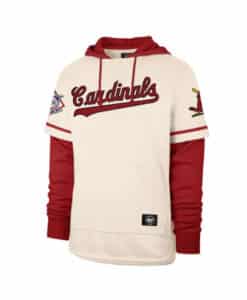 St. Louis Cardinals Men's 47 Brand Cooperstown Cream Shortstop Pullover Hoodie