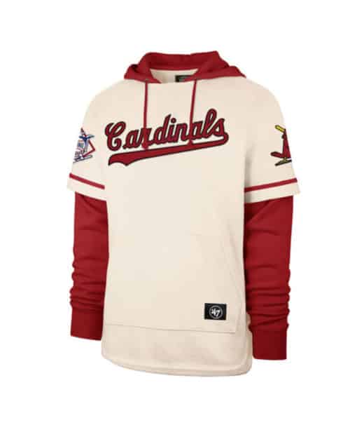 St. Louis Cardinals Men's 47 Brand Cooperstown Cream Shortstop Pullover Hoodie