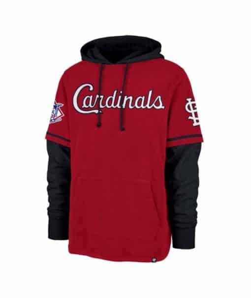 St. Louis Cardinals Men's 47 Brand Red Shortstop Pullover Hoodie