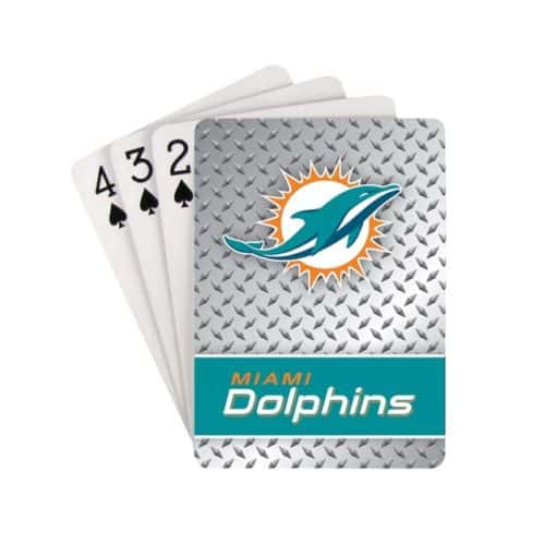 Miami Dolphins Diamond Plate Playing Cards