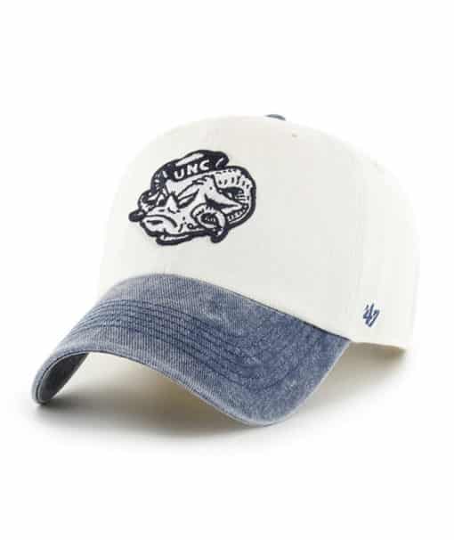 North Carolina Tar Heels 47 Brand Vintage White Clean Up Snapback Hat