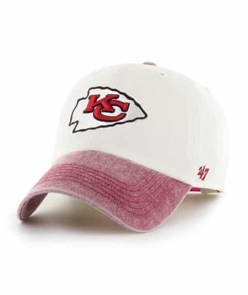 Kansas City Chiefs 47 Brand Vintage White Clean Up Snapback Hat