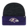 Baltimore Ravens 47 Brand Black Two Tone Brain Freeze Cuff Knit Hat