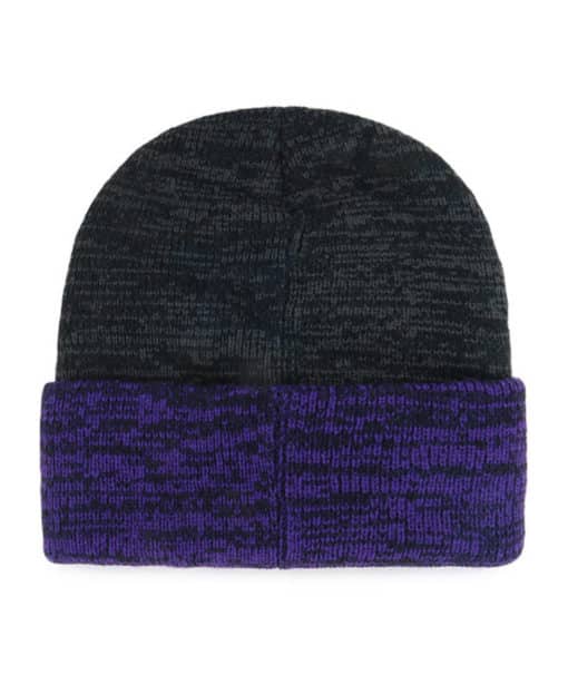 Baltimore Ravens 47 Brand Black Two Tone Brain Freeze Cuff Knit Hat - Image 2